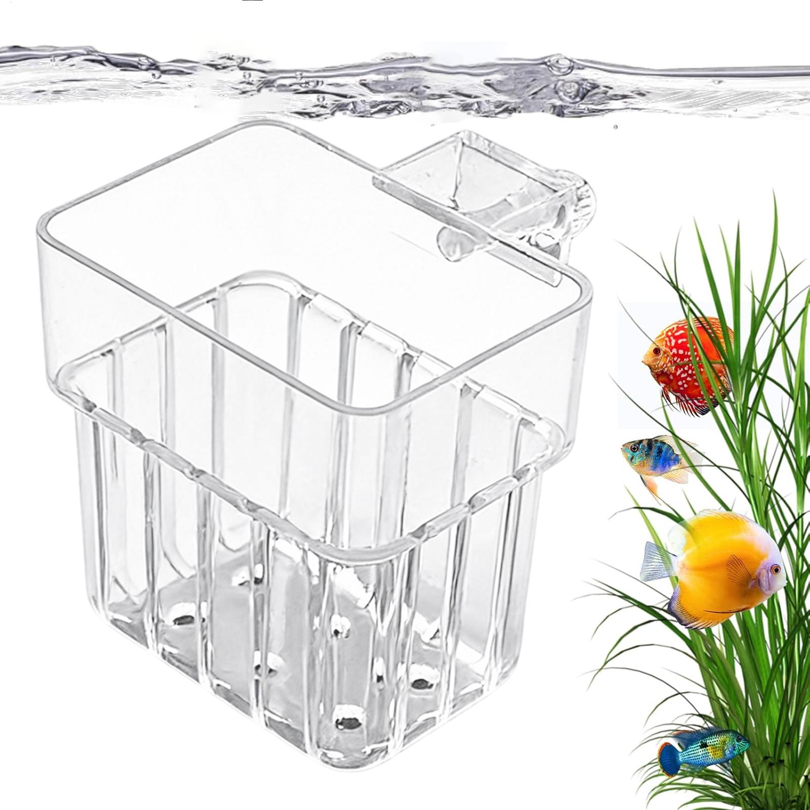 Aquarium Plants Live - Transparent Hangable Aquarium Plant Holder Pot