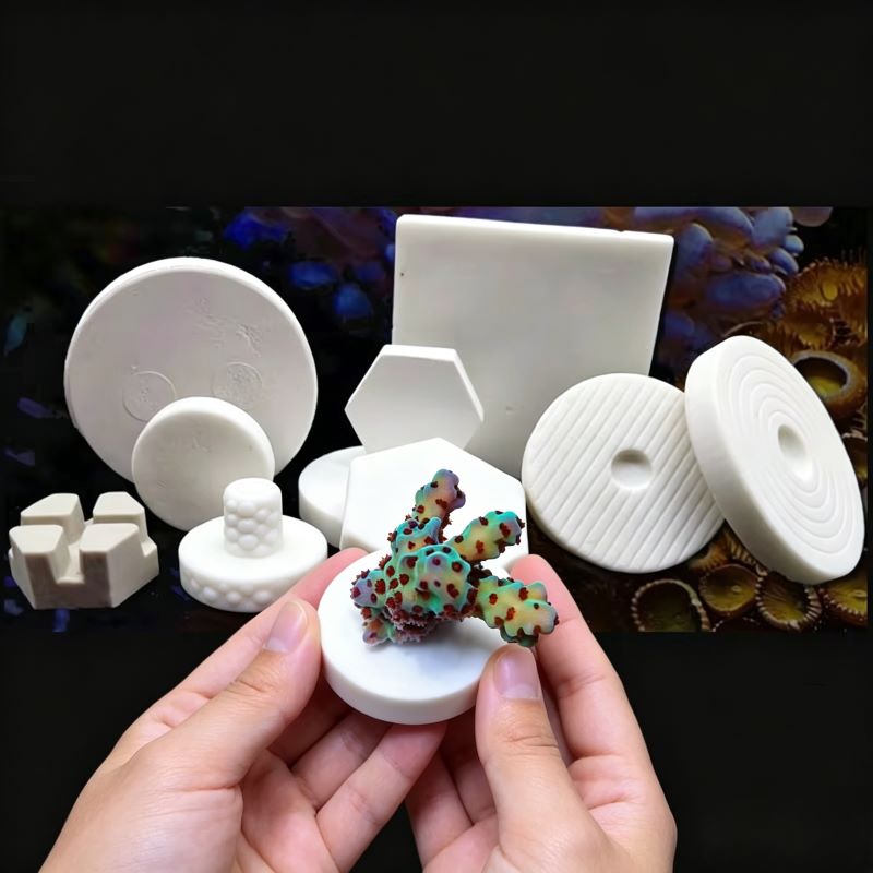 Aquarium Plants Live - SPS Ceramic Coral Frag Plugs Base