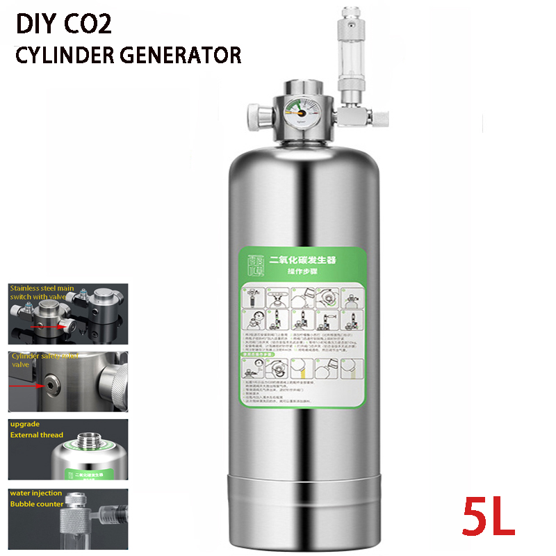 Aquarium Liquid Carbon - 5L Aquarium CO2 Generator CO2 Cylinder