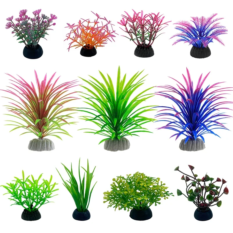 Live Plant Aquarium - PVC Aquarium Decorative Simulation Artificial Leaves