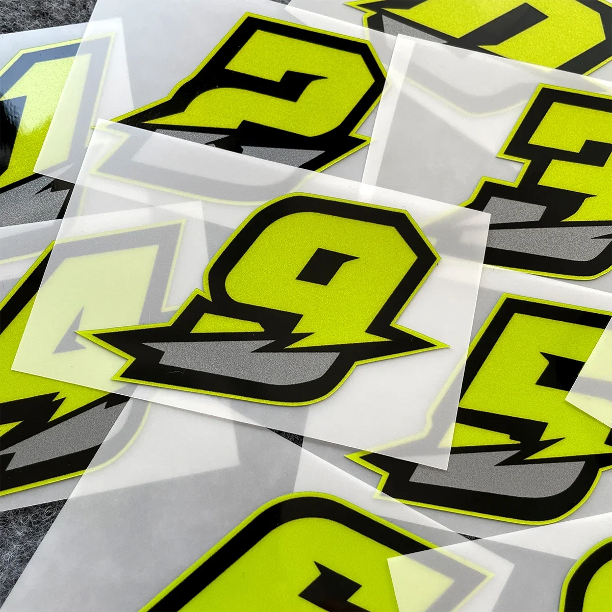 Planted Tank - 0123456789 Green Number Car Motorcycle Stickers