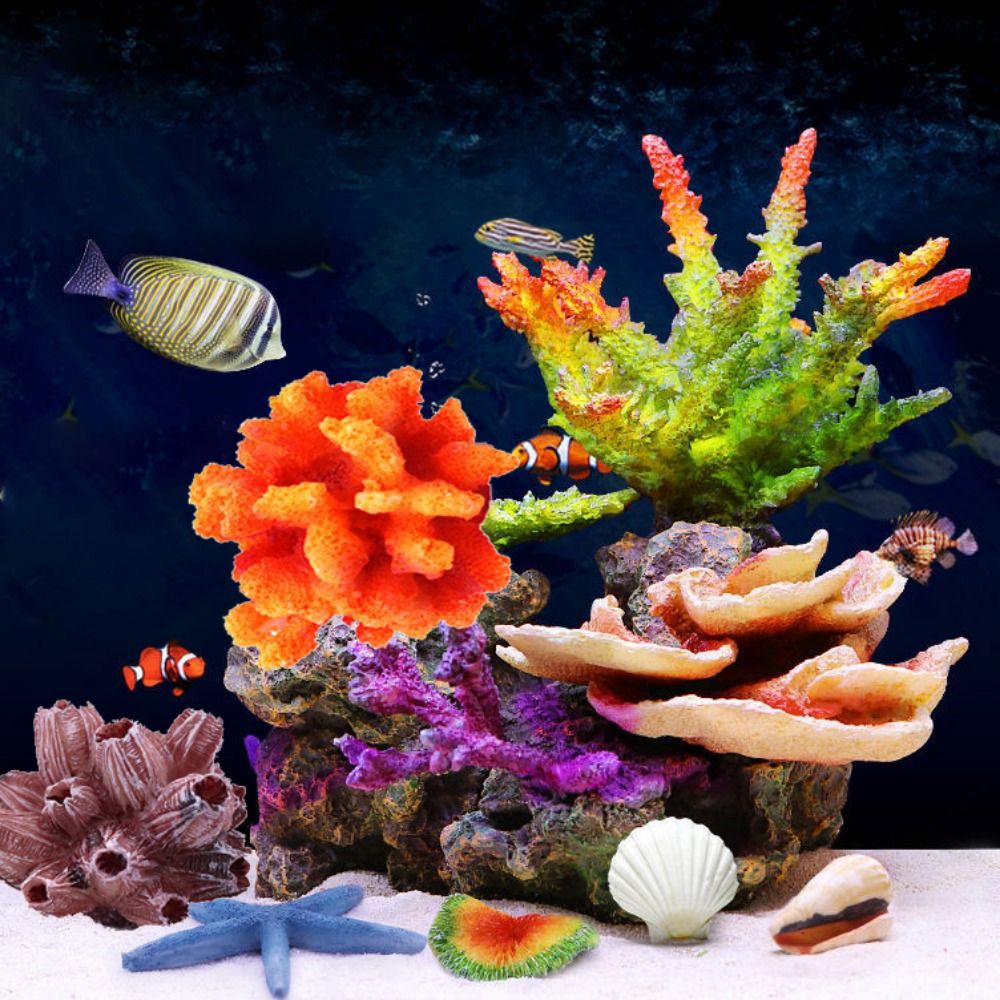 Aquarium Plant Substrate - Colorful 1PC Lifelike Artificial Simulation Underwater