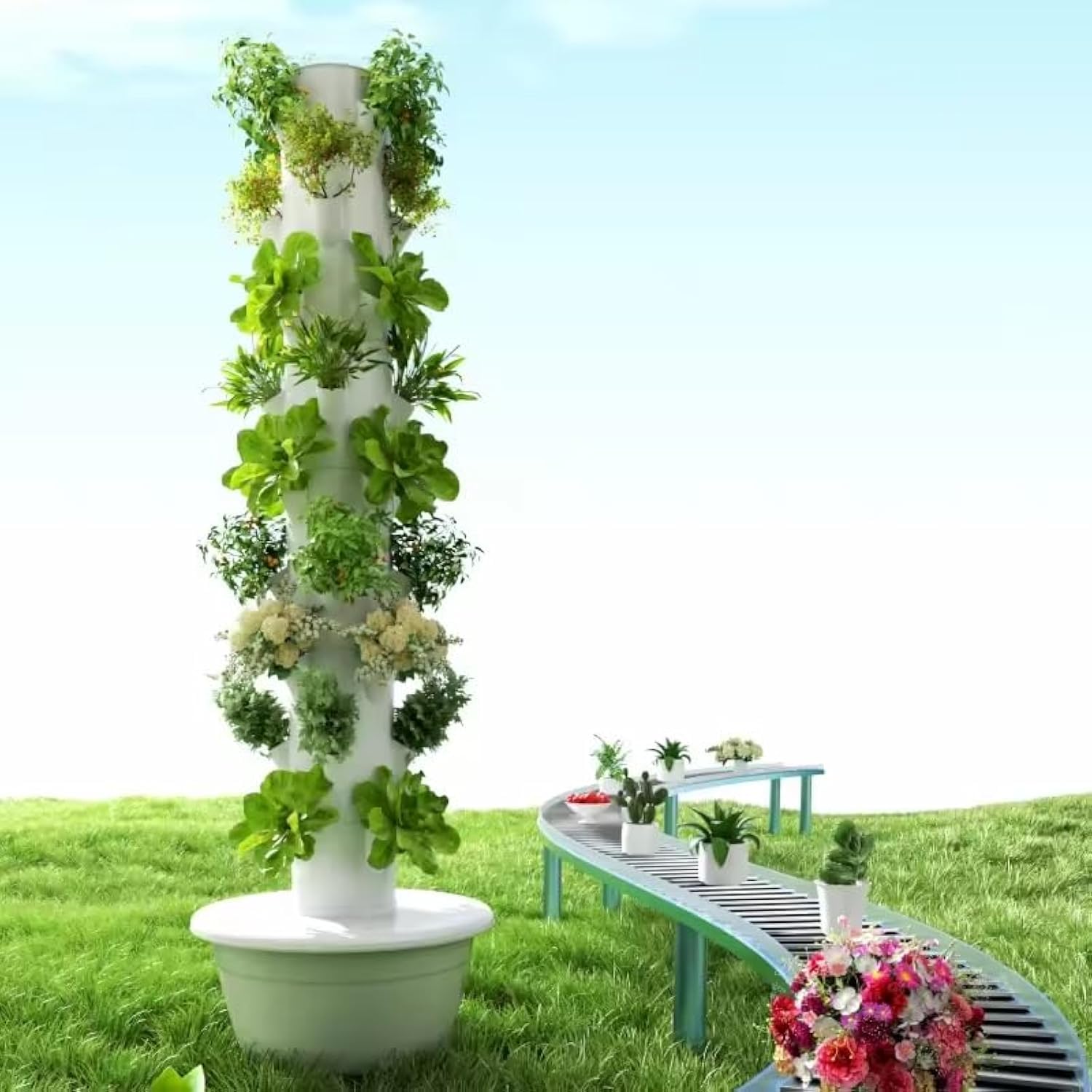 Planted Tank - Vertical Hydroponic Grow Tower Aeroponic Tower