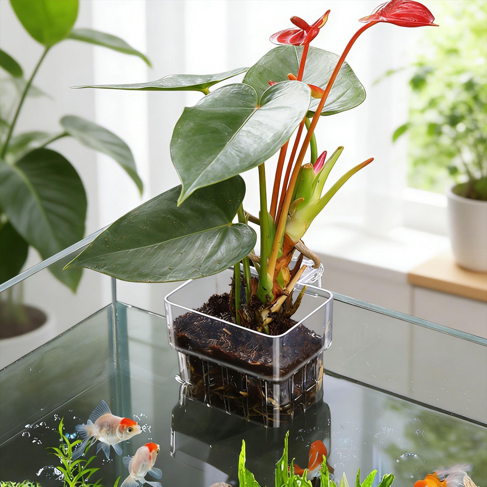Transparent Hangable Aquarium  - đánh giá và giá Aquarium Plants Live