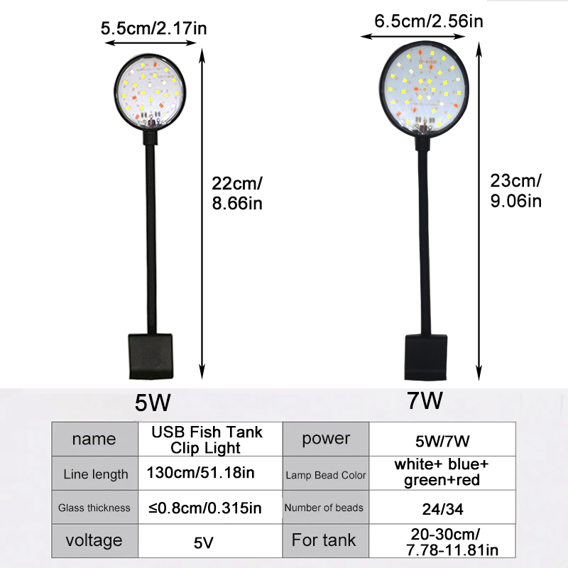 USB Aquarium LED Lamp Fish Tan - đánh giá và giá Aquarium Plant Light