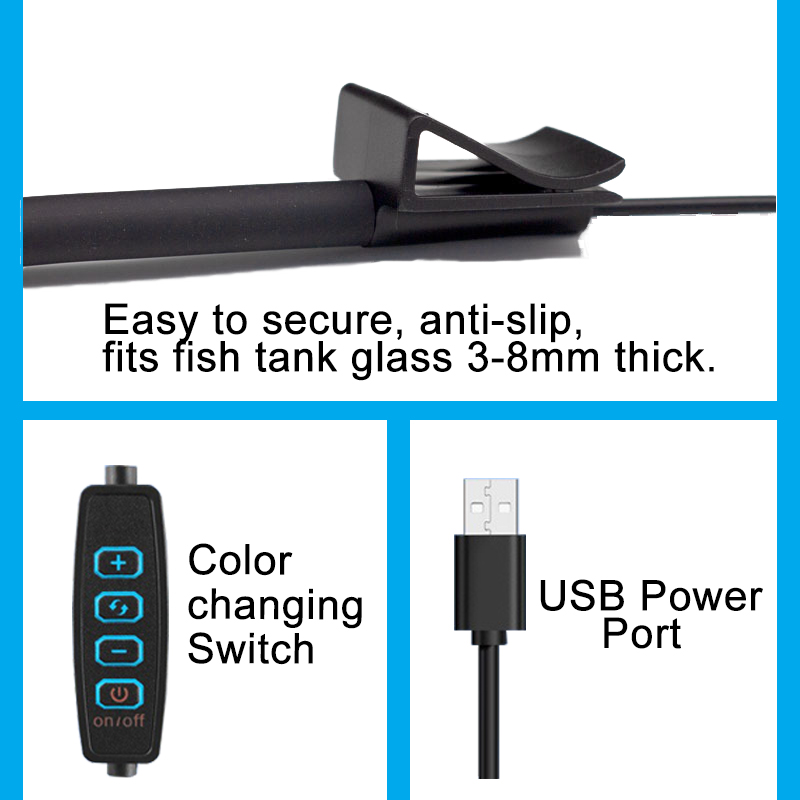 USB Aquarium LED Lamp Fish Tan - đánh giá và giá Aquarium Plant Light