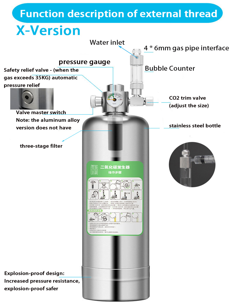 5L Aquarium CO2 Generator CO2  - đánh giá và giá Aquarium Liquid Carbon