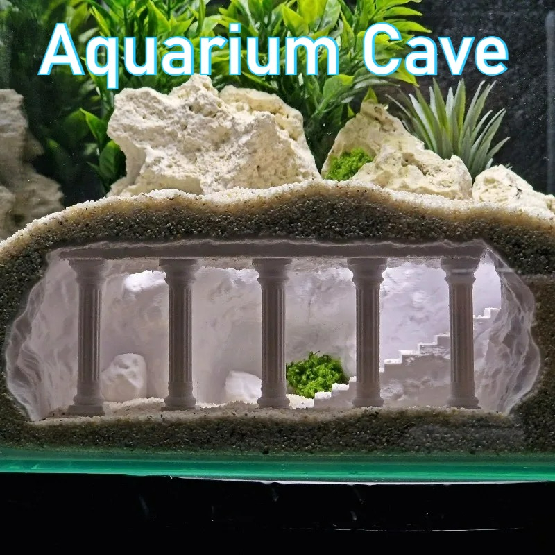 3D Printed Fish Tank Cave, Art - đánh giá và giá Aquarium Plants Live