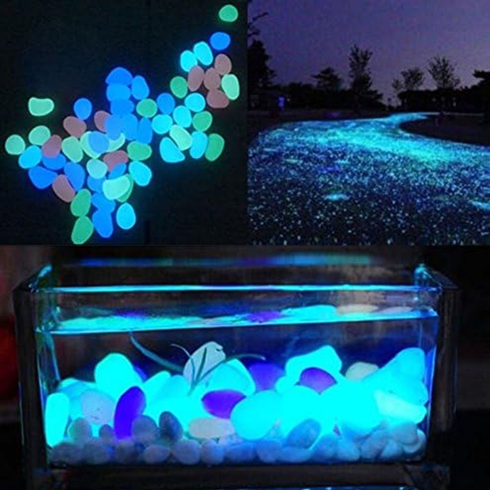 Fish Tank Rocks Glow Blue Pebb - đánh giá và giá Aquarium Moss